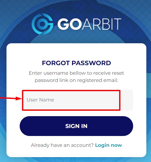 Goarbit Password